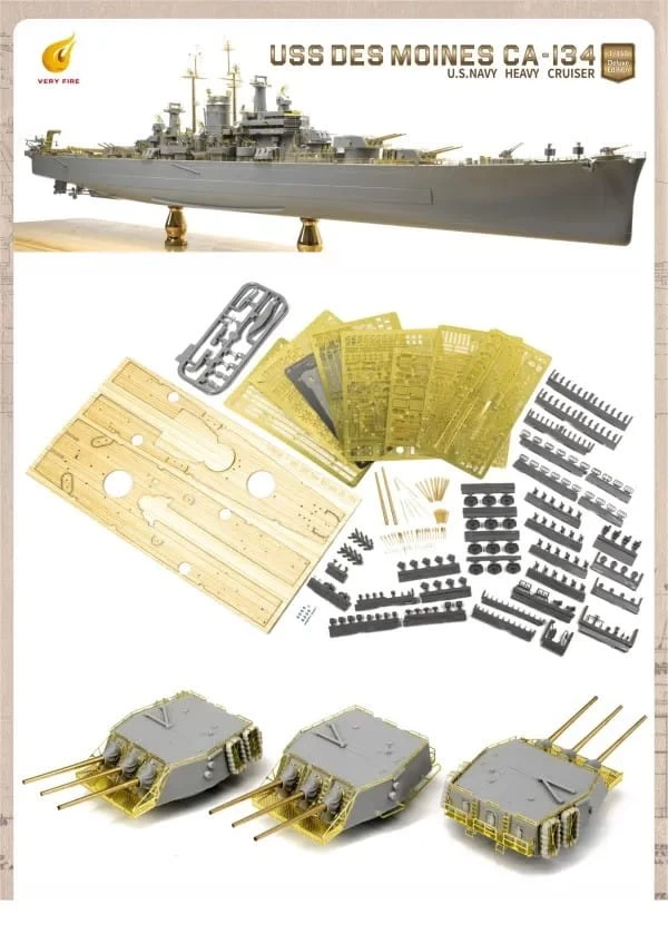 NEW! Very Fire 350918DX USS Des Moines CA-134 Deluxe Kit Edition 2 NEW! Very Fire 350918DX USS Des Moines CA-134 Deluxe Kit Edition - Image 2