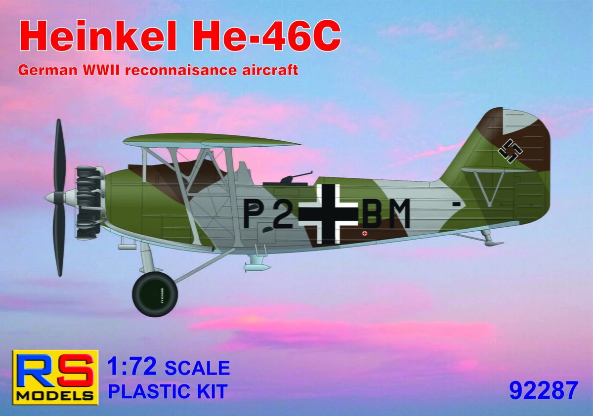 NEW! RS Models 92287 Heinkel He-46C - German WWII Reconnaissance Aircraft 1 NEW! RS Models 92287 Heinkel He-46C - German WWII Reconnaissance Aircraft