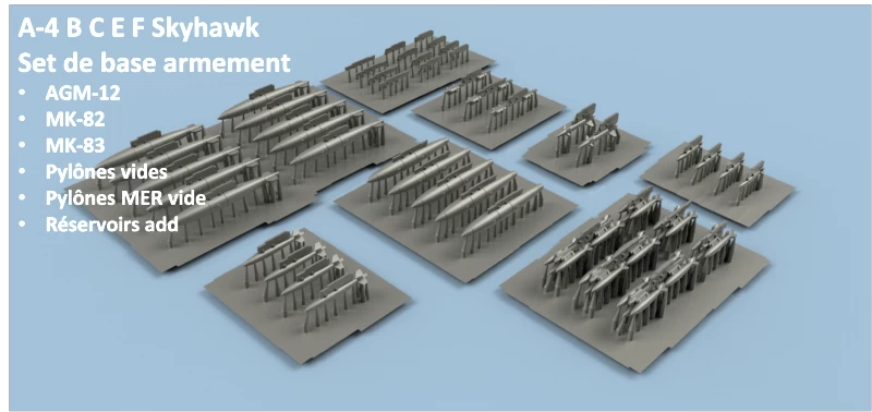 NEW! L'Arsenal 2.0 3D700101 A-4 F Skyhawk With Weapon (5 Planes) 2 NEW! L'Arsenal 2.0 3D700101 A-4 F Skyhawk With Weapon (5 Planes) - Image 2
