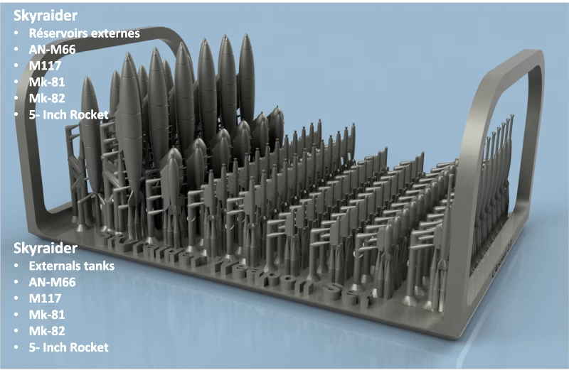 NEW! L'Arsenal 2.0 3D700177 AD-4 Skyraider Folded Wings (5 Planes) 2 NEW! L'Arsenal 2.0 3D700177 AD-4 Skyraider Folded Wings (5 Planes) - Image 2