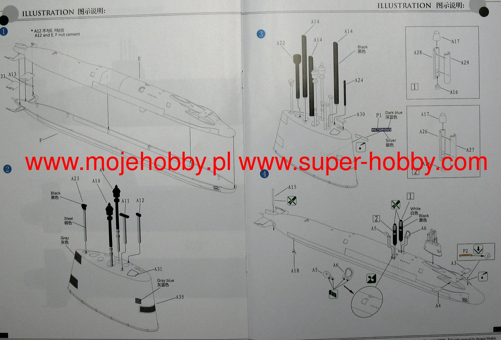 Bronco NB5015 HMS-29/30/31 ‘Vanguard’ Class SSBN Ballistic Missile Submarine 10 Bronco NB5015 HMS-29/30/31 ‘Vanguard’ Class SSBN Ballistic Missile Submarine - Image 10
