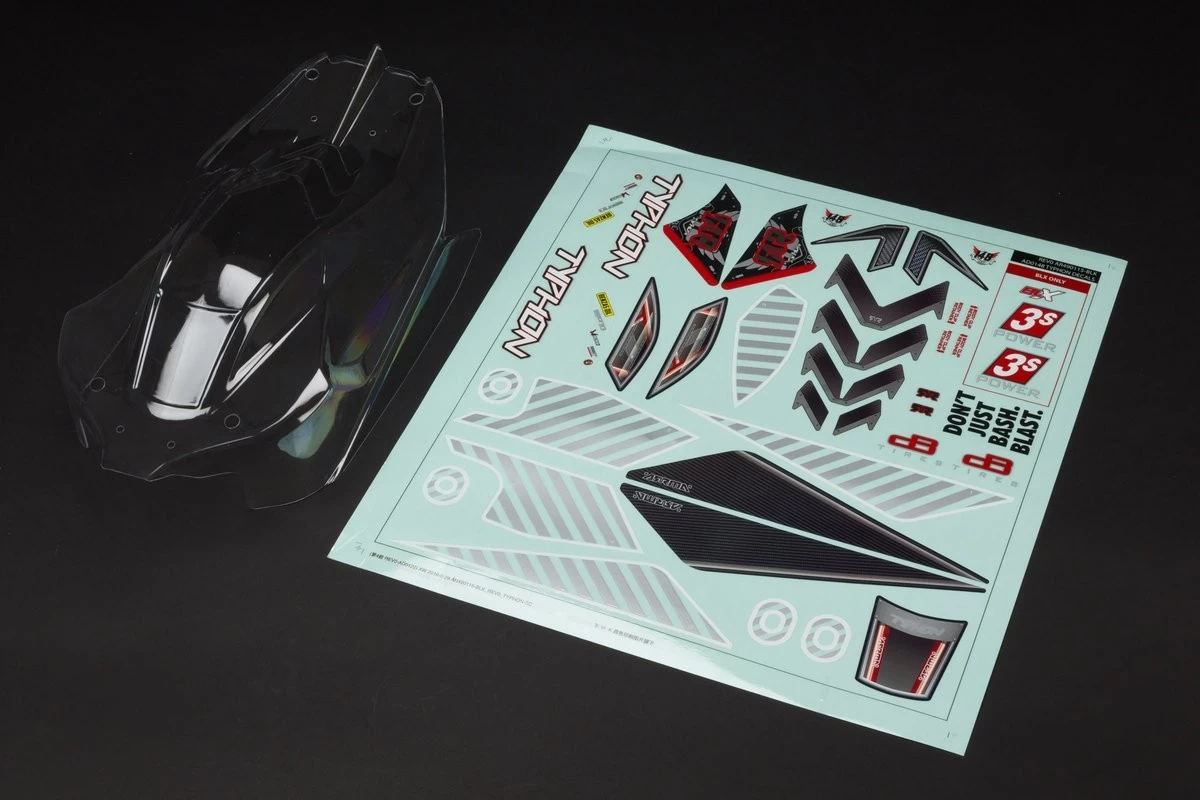 Arrma Typhon 4x4 Clear Body With Decals 2 Arrma Typhon 4x4 Clear Body With Decals - Image 2