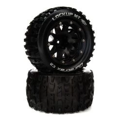 Duratrax Front/Rear Lockup MT Belted 2.8" Mounted Tires, 14mm, Black (2)