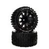 Duratrax Front/Rear Lockup ST Belted 2.8" Mounted Tires 14mm, Black (2)