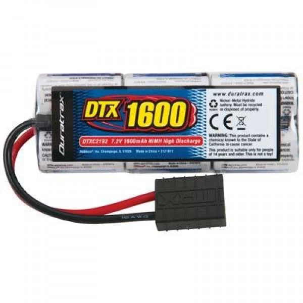 Duratrax NiMH Stick Battery 1600mAh 7.2V (6S) With Traxxas Connector 1 Duratrax NiMH Stick Battery 1600mAh 7.2V (6S) With Traxxas Connector