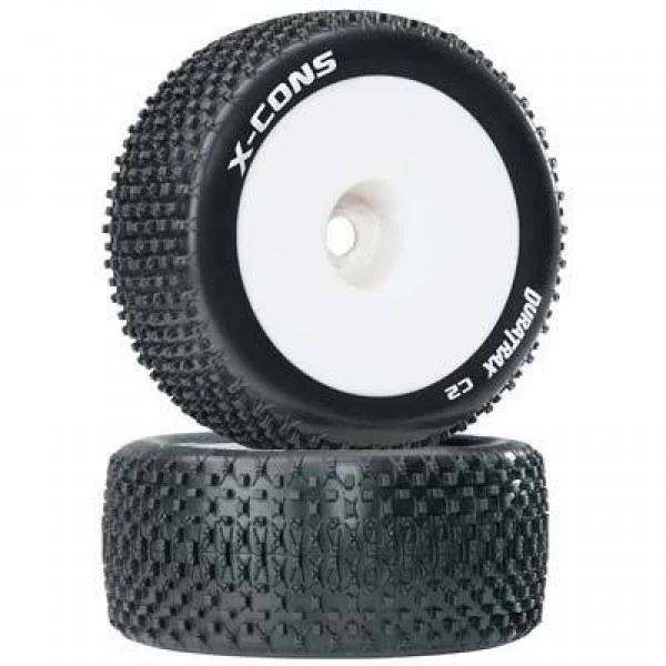 X-Cons 1/8 Truggy Tire C2 Mntd 1/2 Offset Wht (2) 1 X-Cons 1/8 Truggy Tire C2 Mntd 1/2 Offset Wht (2)