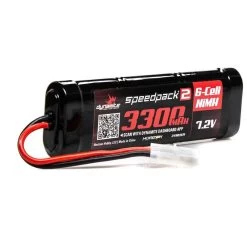 Dynamite Speedpack2 7.2V 3300mAh 6C NiMH, Flat Battery With Tamiya Connector