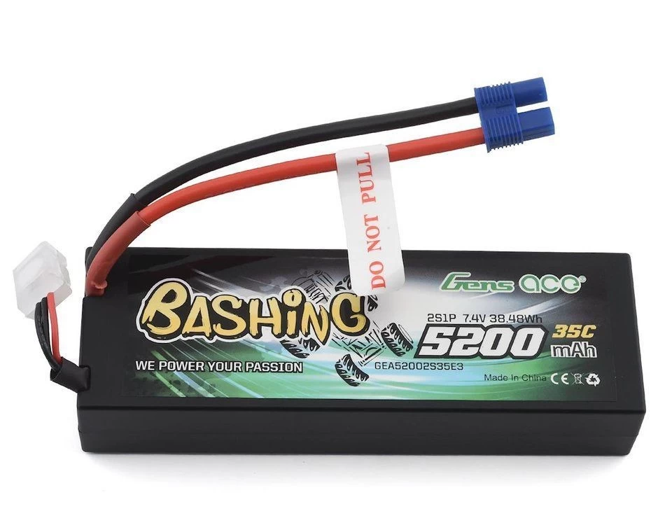 Gens Ace Bashing Series 5200mAh 7.4V 2S1P 35C Car Lipo Battery Pack Hardcase 24# With EC3 Plug 1 Gens Ace Bashing Series 5200mAh 7.4V 2S1P 35C Car Lipo Battery Pack Hardcase 24# With EC3 Plug