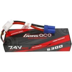Gens Ace 5300mAh 7.4V 60C 2S1P Hardcase Lipo Battery Pack With EC5 Plug