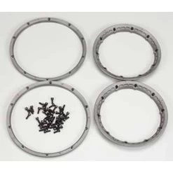 HPI Racing Heavy Duty Wheel Beadlock Rings, Gunmetal (2)