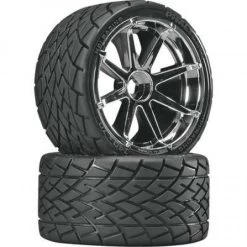 HPI Racing Mounted Phaltline Tires/Blast Chrome Wheels (2)