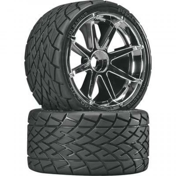 HPI Racing Mounted Phaltline Tires/Blast Chrome Wheels (2) 1 HPI Racing Mounted Phaltline Tires/Blast Chrome Wheels (2)