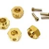 Integy 12mm Hex Wheel Hubs, Brass 5mm Thick (TRX-4) (4)