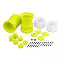 JConcepts Tribute 2.6 X 3.6" Monster Truck Wheels, Yellow (2)