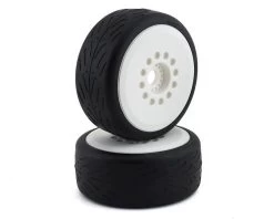 Jconcepts "Speed Fangs" Belted Pre-mounted Cheetah Wheels, White (2)