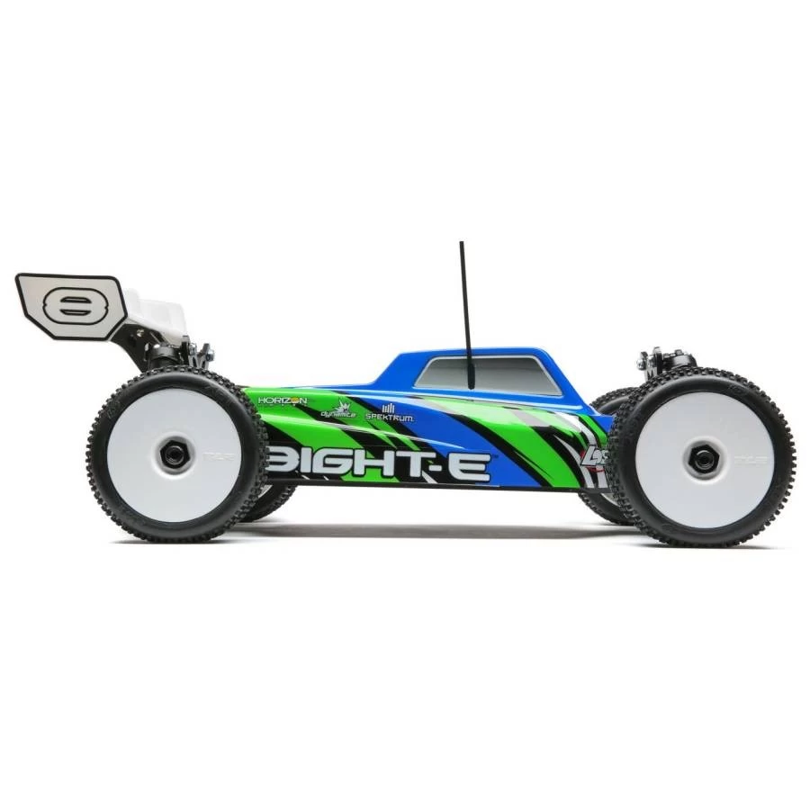 Losi 1/8 8IGHT-E 4WD Buggy Brushless RTR, Blue/Green 9 Losi 1/8 8IGHT-E 4WD Buggy Brushless RTR, Blue/Green - Image 9