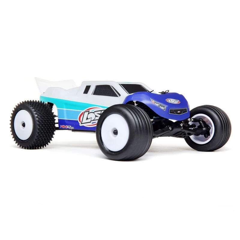 Losi Mini-T 2.0 1/18 RTR Brushless 2WD Stadium Truck, Blue 5 Losi Mini-T 2.0 1/18 RTR Brushless 2WD Stadium Truck, Blue - Image 5