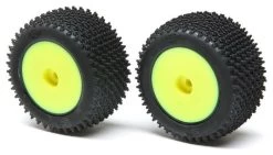 Losi Yellow Rear Mounted Step Pin Tires (Mini-T 2.0) (2)