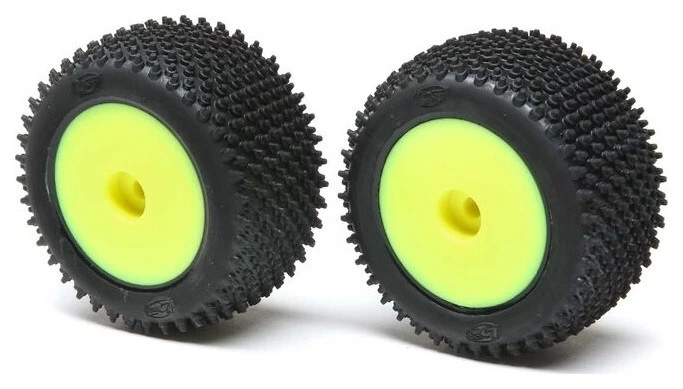Losi Yellow Rear Mounted Step Pin Tires (Mini-T 2.0) (2) 1 Losi Yellow Rear Mounted Step Pin Tires (Mini-T 2.0) (2)