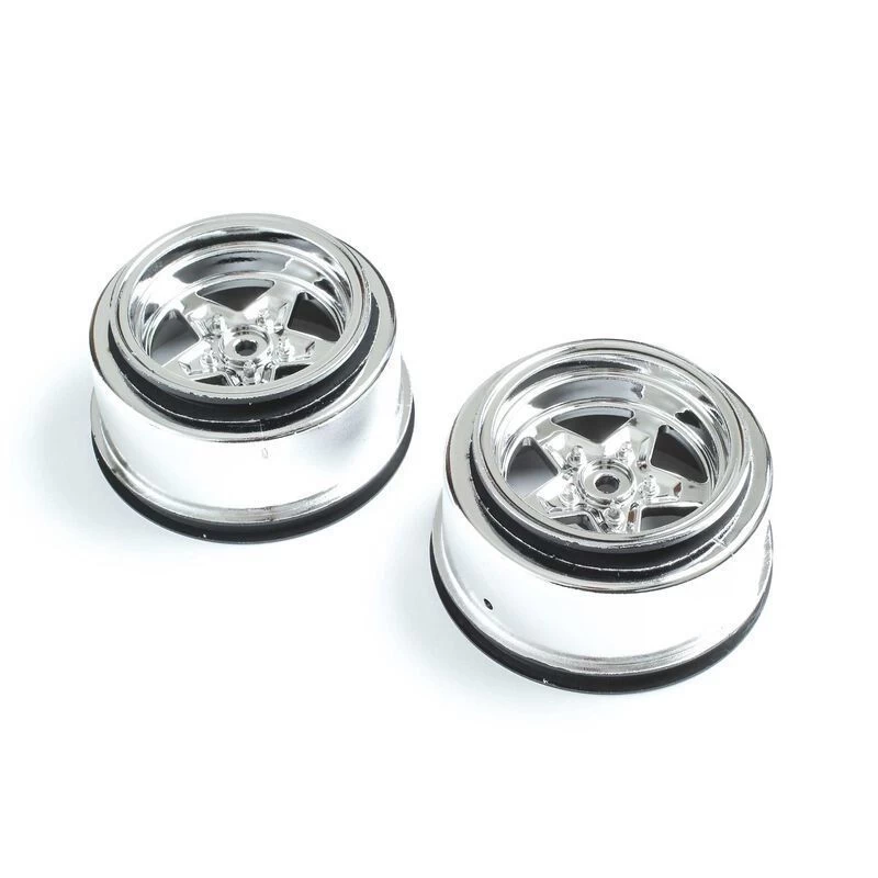 Losi Chrome Rear Wheels (22S Drag) (2) 1 Losi Chrome Rear Wheels (22S Drag) (2)