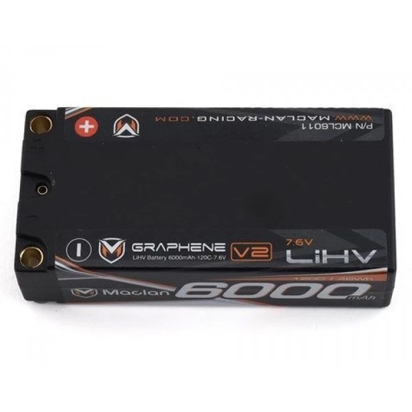 Maclan High Voltage Race Formula Graphene V2 2S 7.6V/6000mAh Shorty LiPo Battery 1 Maclan High Voltage Race Formula Graphene V2 2S 7.6V/6000mAh Shorty LiPo Battery