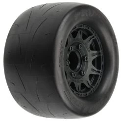 Pro-Line Prime 2.8" Street Tires Mounted On Raid Black 6x30 Wheels (Stampede 2wd/4wd) (2)