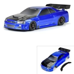Protoform 2002 Nissan Skyline GT-R R34 Pre-Painted/Cut Body, Blue (Infraction 6S)