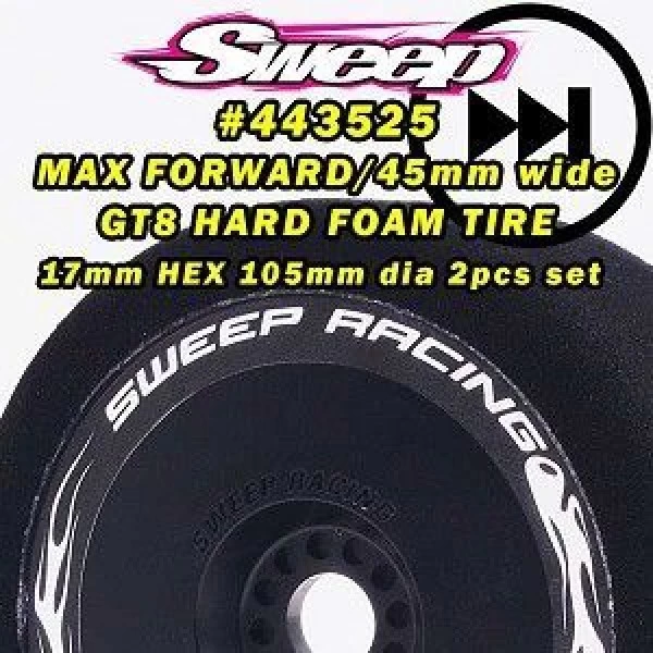 Sweep Racing MAX-Width Drag Racing Hard Foam Tires, 17mm (GT8) (2) 1 Sweep Racing MAX-Width Drag Racing Hard Foam Tires, 17mm (GT8) (2)