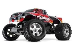 Stampede 1/10 Scale Monster Truck 2WD W/ TQ 2.4GHz Radio System, Red -RemoteFun Toys Shop traxxas tra36054 1 red 03
