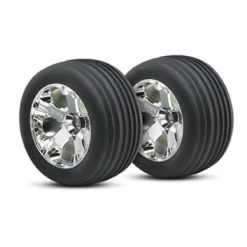 Traxxas Front Alias 2.8" Ribbed Tires/All-Star Wheels, Assembled (2)