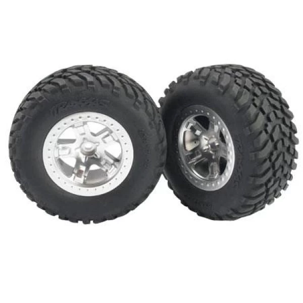 Traxxas Front Tires, Wheels Assembled (Slash) (2) 1 Traxxas Front Tires, Wheels Assembled (Slash) (2)