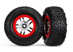 Traxxas 2.2"/3.0" Assembled S1 SCT Tires & Wheels (TSM) (2)