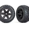Traxxas Front/Rear 2.8" Anaconda Tires, RXT Black Wheels, Assembled, TSM Rated (2)