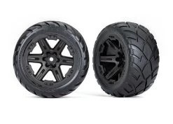 Traxxas Front/Rear 2.8" Anaconda Tires, RXT Black Wheels, Assembled, TSM Rated (2)