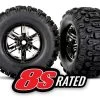 Traxxas Left/Right Sledgehammer Tires & X-Maxx Black Chrome Wheels, Assembled (2)