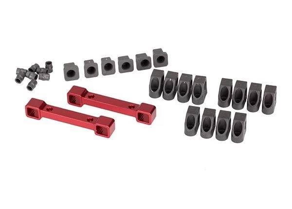 Traxxas Front & Rear Mounts, Suspension Arms, Aluminum, Red-Anodized 1 Traxxas Front & Rear Mounts, Suspension Arms, Aluminum, Red-Anodized