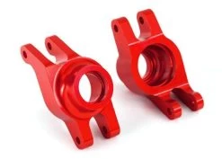 Traxxas Aluminum Rear Stub Axle Carriers, Red-Anodized (2)